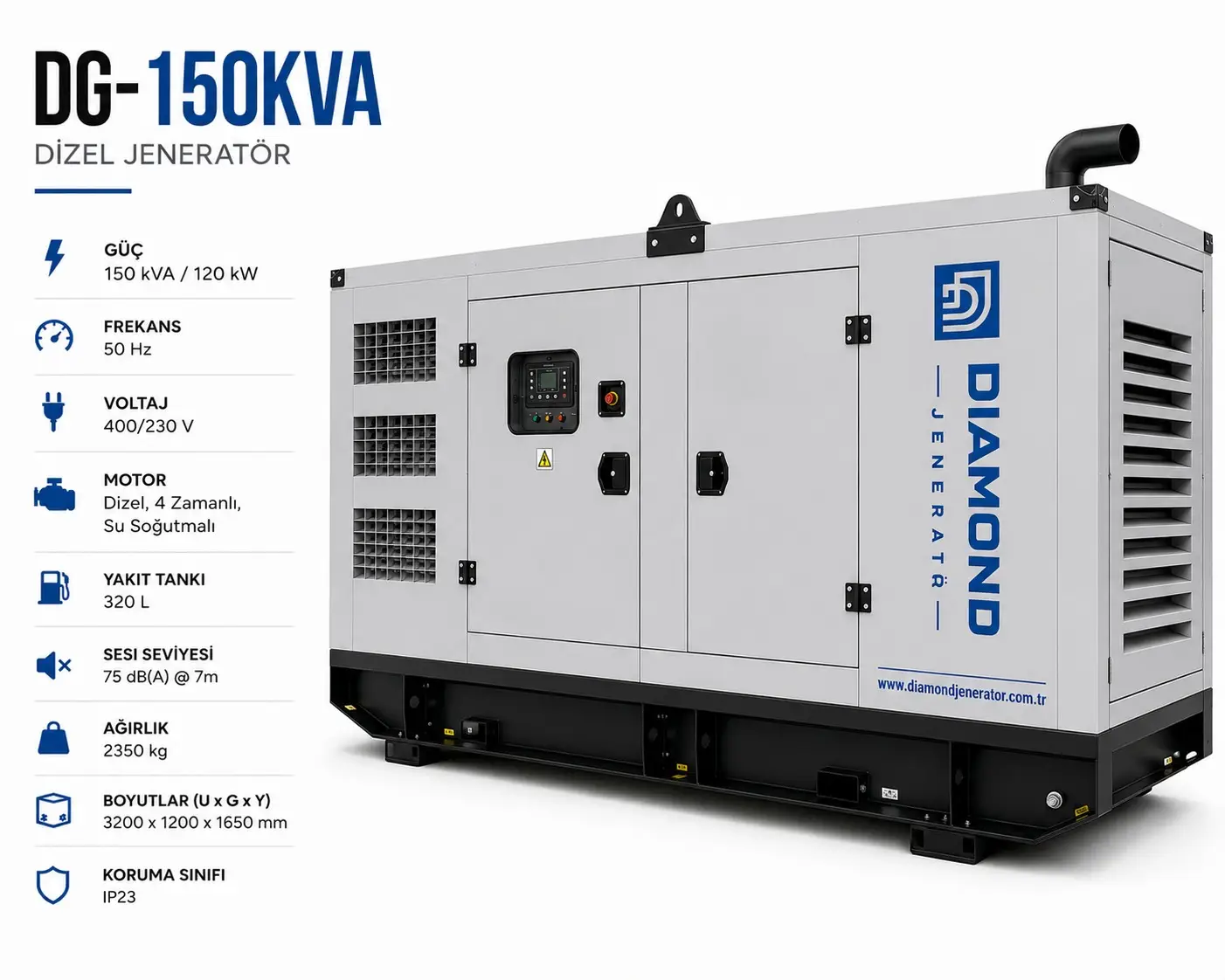 150 kVA Dizel Jeneratör