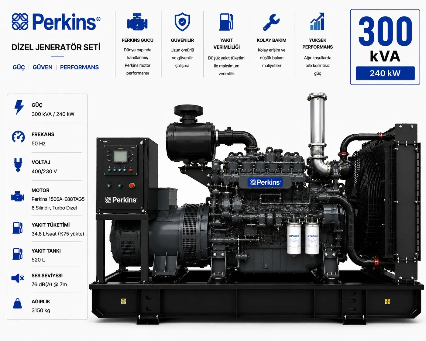 Perkins 300 kVA Jeneratör