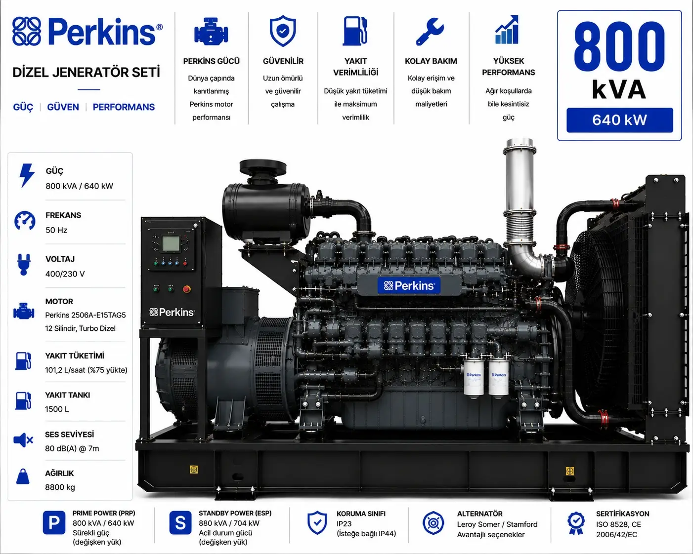 Perkins 800 kVA Jeneratör